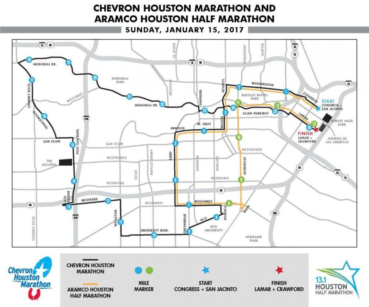 Karte von Houston-marathon
