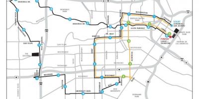 Karte von Houston-marathon