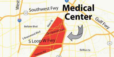 Karte von Houston medical center