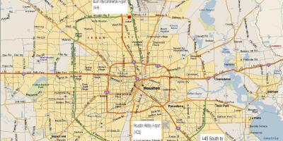 Karte von Houston-metro-Bereich