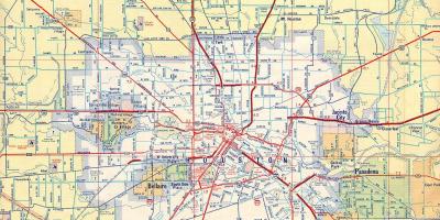 Road-Stadtplan von Houston