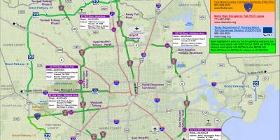 Karte von Houston Mautstraßen