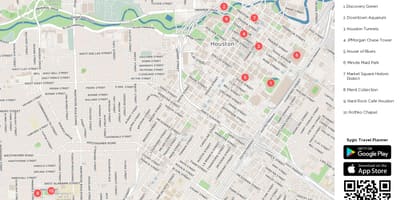 Houston touristische Karte anzeigen